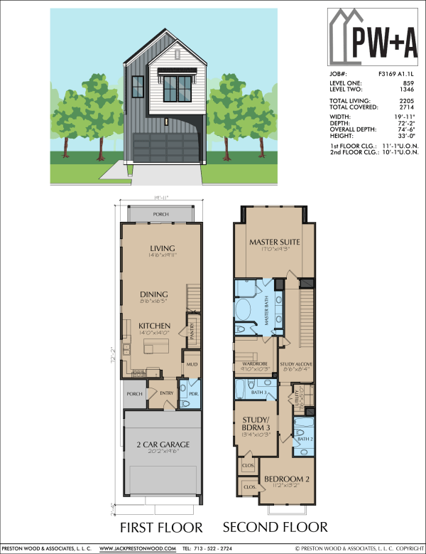 Two Story Home Plan F3169 A1.1