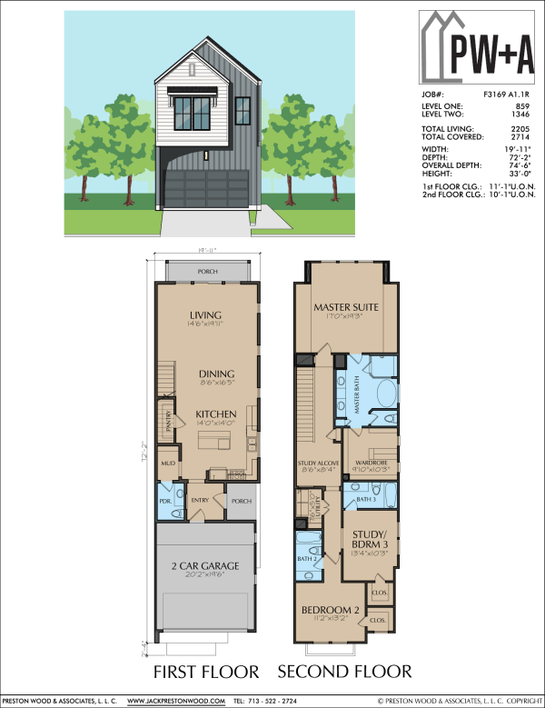 Two Story Home Plan F3169 A1.1
