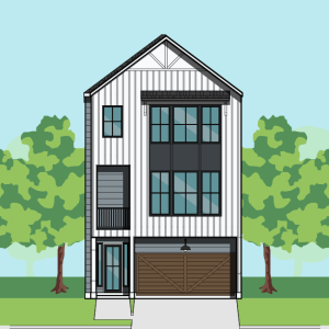 Three Story Townhome Plan F3185 A1.1