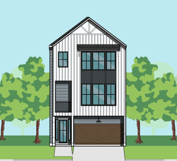 Three Story Townhome Plan F3185 A1.1