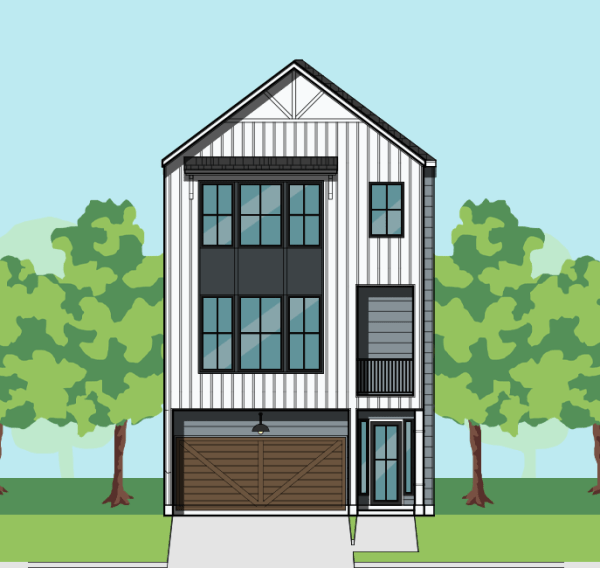 Three Story Townhome Plan F3185 A1.1