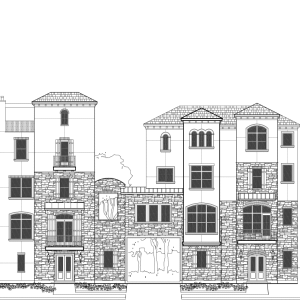 4 1/2 Story Duplex Townhome Plan E3094