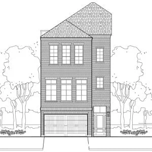 3 1/2 Story Townhome Plan E3125 A1