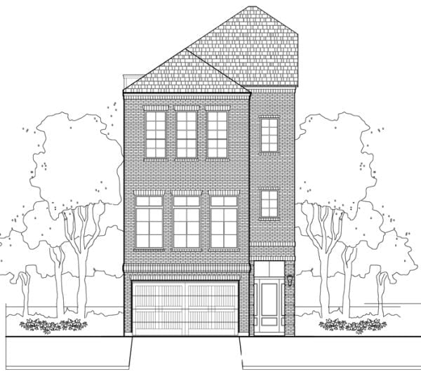 3 1/2 Story Townhome Plan E3125 A1