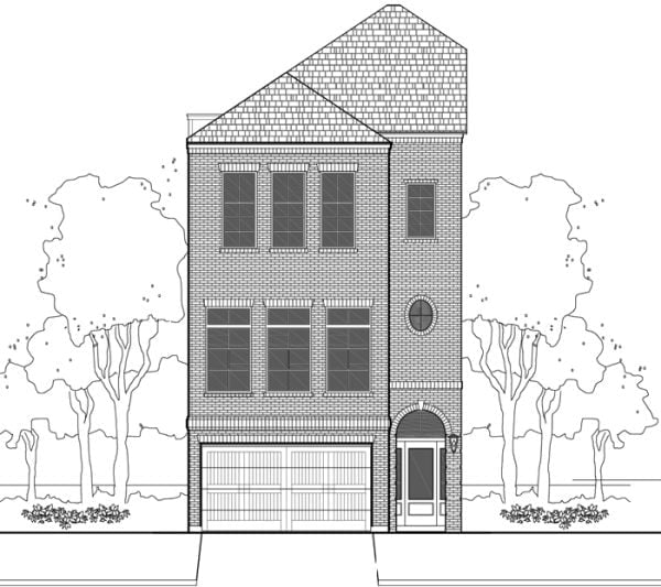 3 1/2 Story Townhome Plan E3125 A1