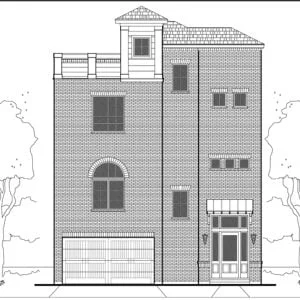 3 1/2 Story Townhome Plan E3125 B1.1