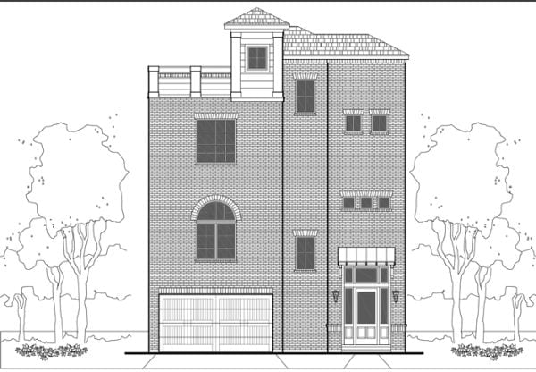3 1/2 Story Townhome Plan E3125 B1.1