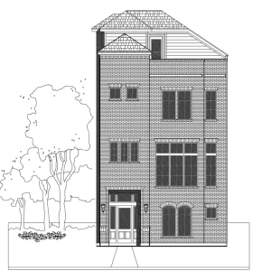 3 1/2 Story Townhome Plan E3142 A1.1