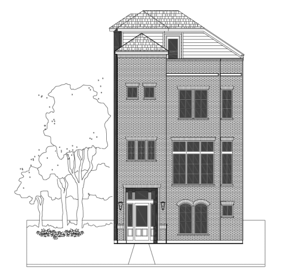 3 1/2 Story Townhome Plan E3142 A1.1