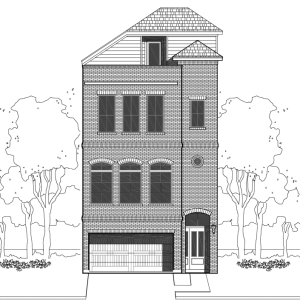 3 1/2 Story Townhome Plan E3142 B1