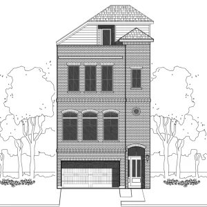 3 1/2 Story Townhome Plan E3142 B1