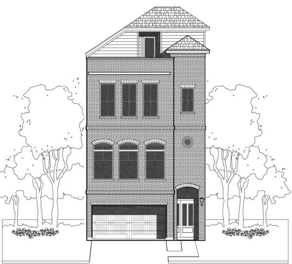 3 1/2 Story Townhome Plan E3142 B1