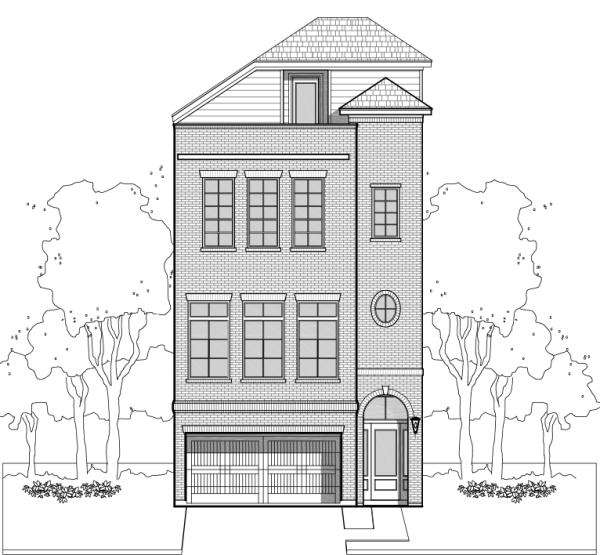 3 1/2 Story Townhome Plan E3142 B1