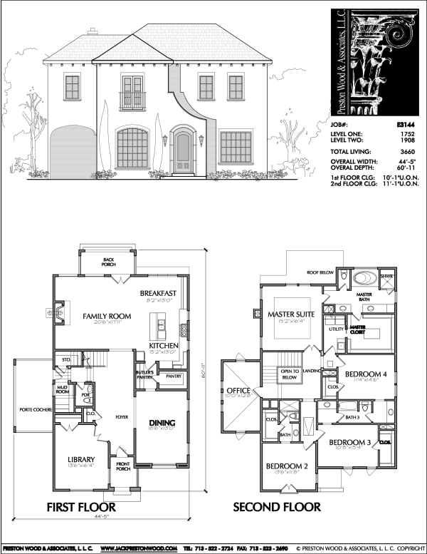 Two Story Urban Home Plan E3144