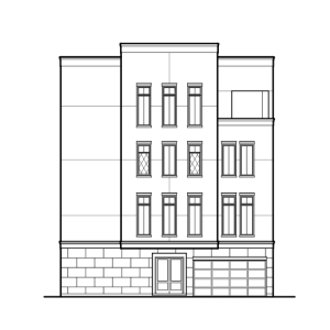 Four Story Townhome Plan E3156 B1.1