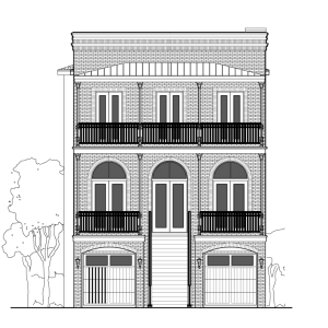 Three Story Urban Home Plan E3158