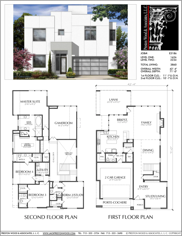 Two Story Urban Home Plan E3186