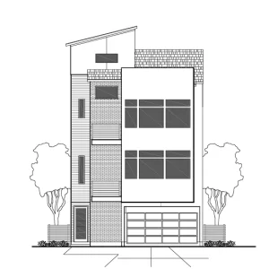 3 1/2 Story Townhome Plan E3210 B1.1