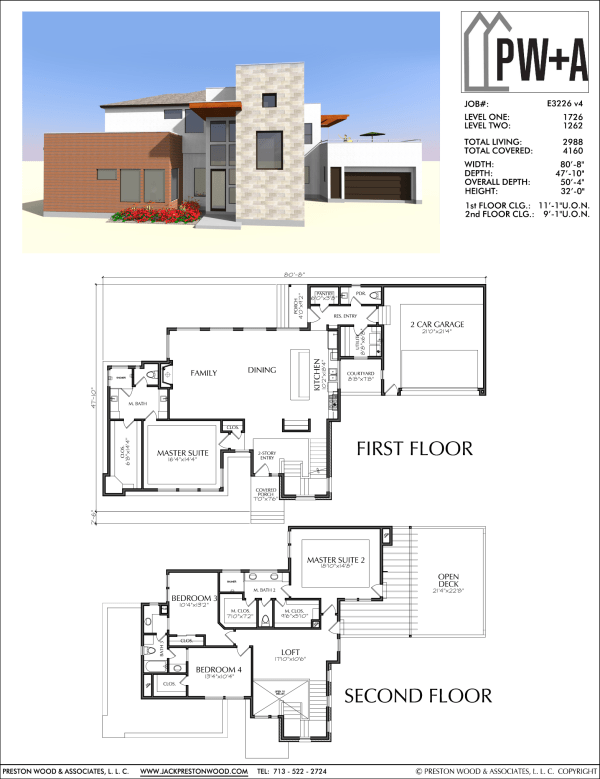 Two Story Urban Home Plan E3226