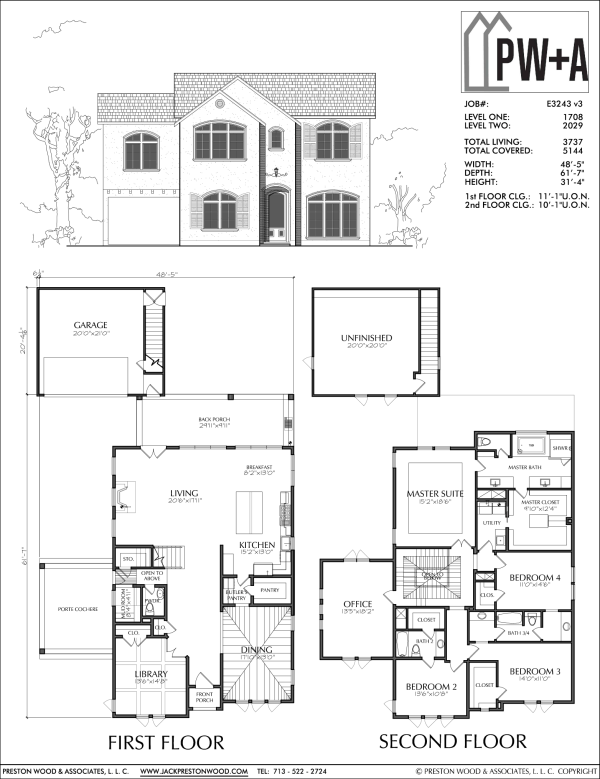 Two Story Urban Home Plan E3243