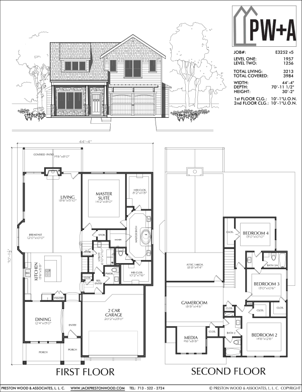 Two Story Urban Home Plan E3252
