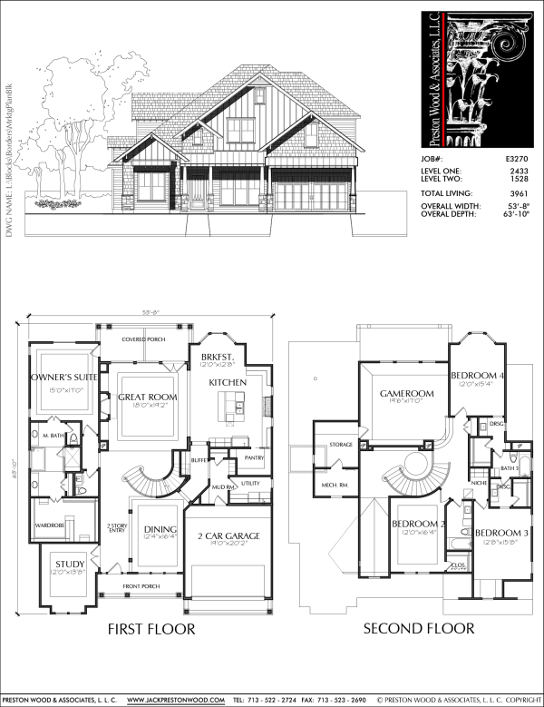 Two Story Urban Home Plan E3270