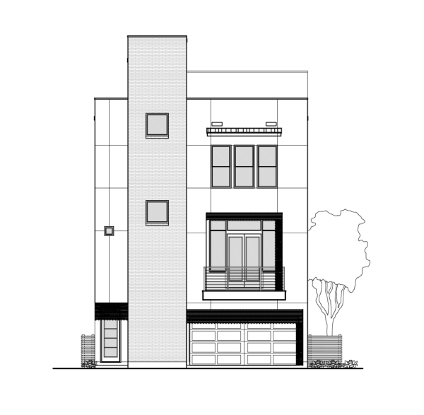 3 1/2 Story Townhome Plan E3279 A1.1