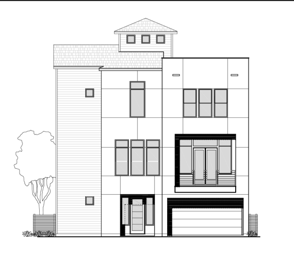 3 1/2 Story Townhome Plan E3279 B1.1