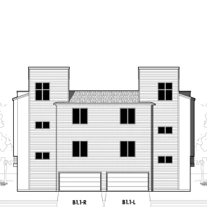 3 1/2 Story Duplex Townhome Plan E3290 B1.1