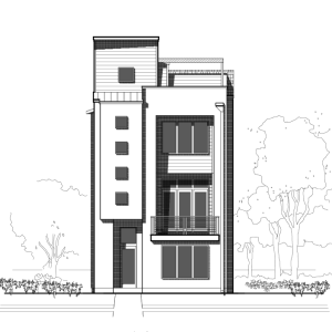 3 1/2 Story Townhome Plan E3290 B1.1