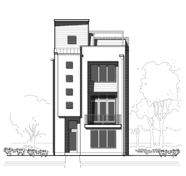 3 1/2 Story Townhome Plan E3290 B1.1