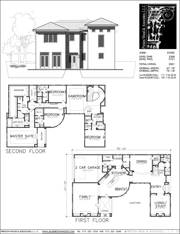 Two Story Urban Home Plan E3302