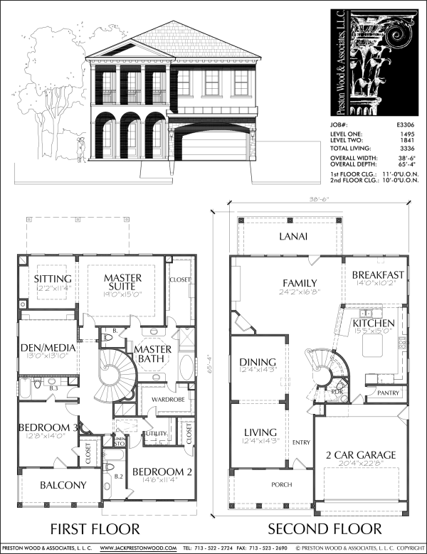 Two Story Urban Home Plan E3306