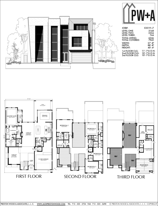 2 1/2 Story Urban Home Plan E3319