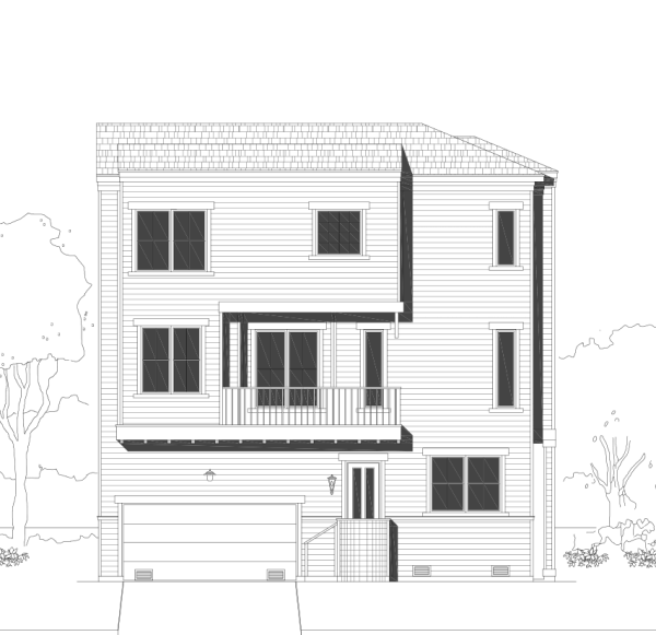 Three Story Townhome Plan E3355 A1