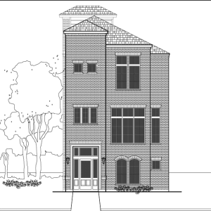 3 1/2 Story Townhome Plan E3361 A1.1