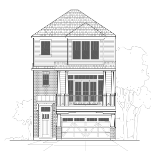 Three Story Townhome Plan E4070 A1.1