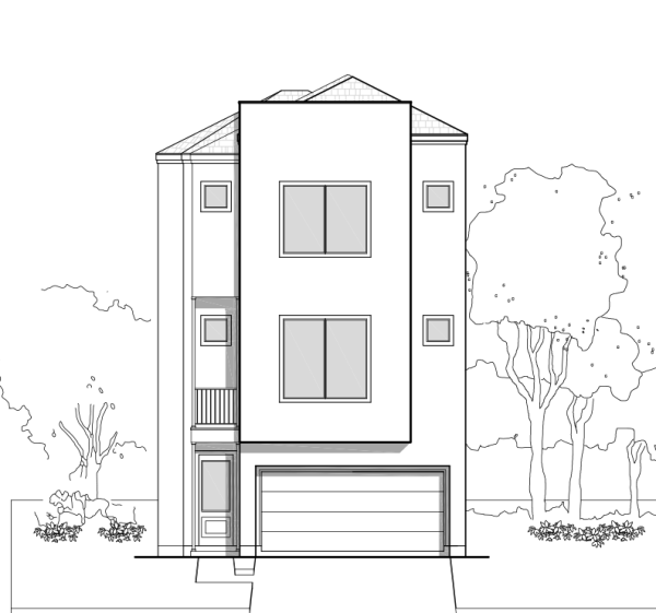 Three Story Townhome Plan E4071 A1.1