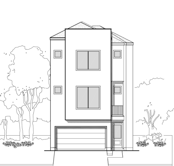 Three Story Townhome Plan E4071 A1.1