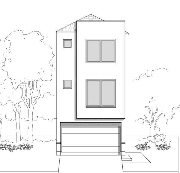Three Story Townhome Plan E4071 C1.1