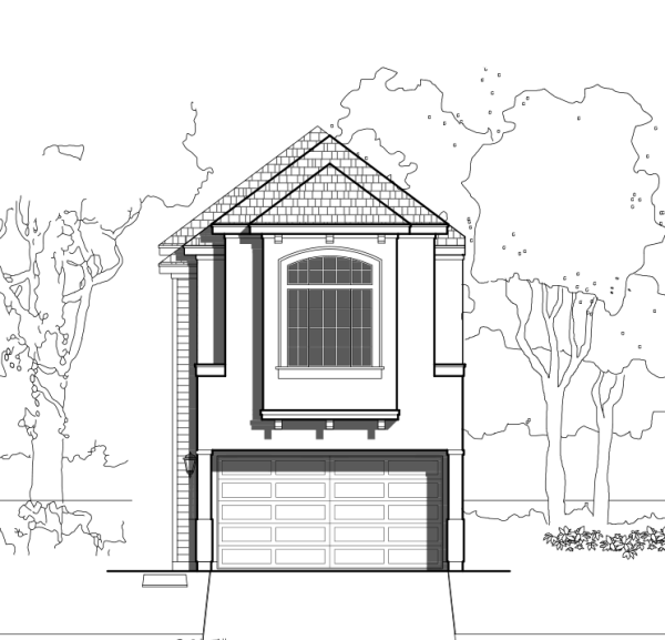 Two Story Townhome Plan E4074 A1.1