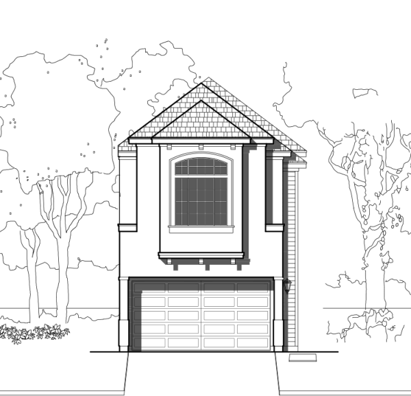 Two Story Townhome Plan E4074 A1.1