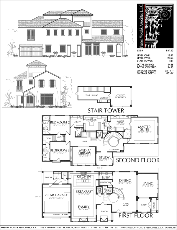 2 1/2 Story Urban Home Plan E4123
