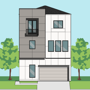 Three Story Townhome Plan E8121 A1