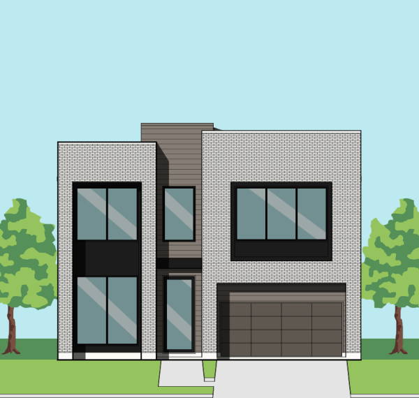 Two Story Urban Home Plan E9076