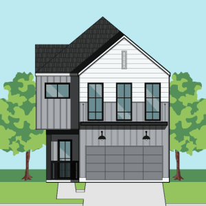 Two Story Townhome Plan E9156 A1.1