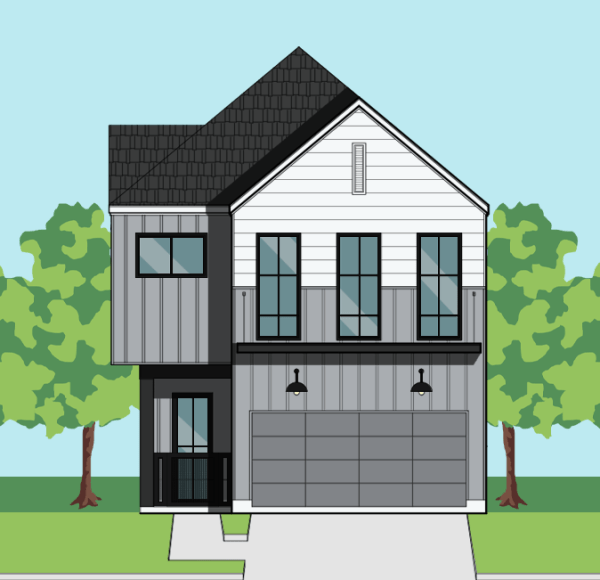 Two Story Townhome Plan E9156 A1.1