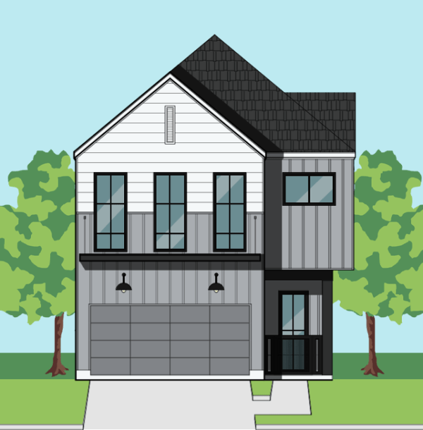 Two Story Townhome Plan E9156 A1.1