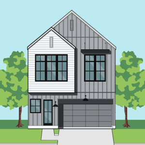 Two Story Townhome Plan E9156 B1.1