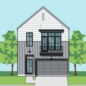 Two Story Townhome Plan E9156 C1.1